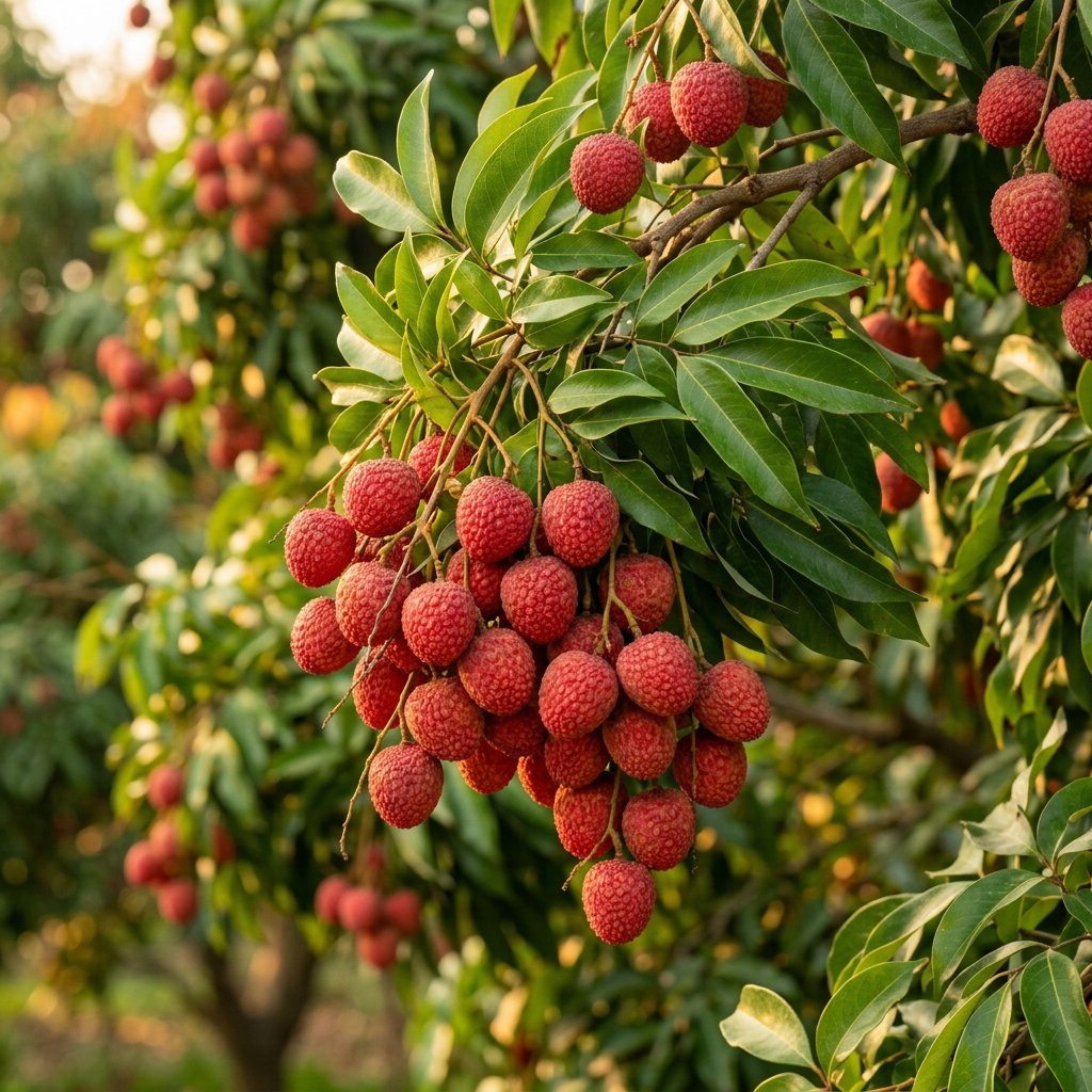 Shahi Litchi Tree in Muzaffarpur orchard